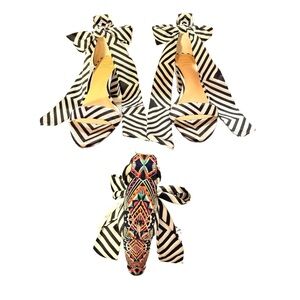 INC International Concepts Black and White Patterned Heels